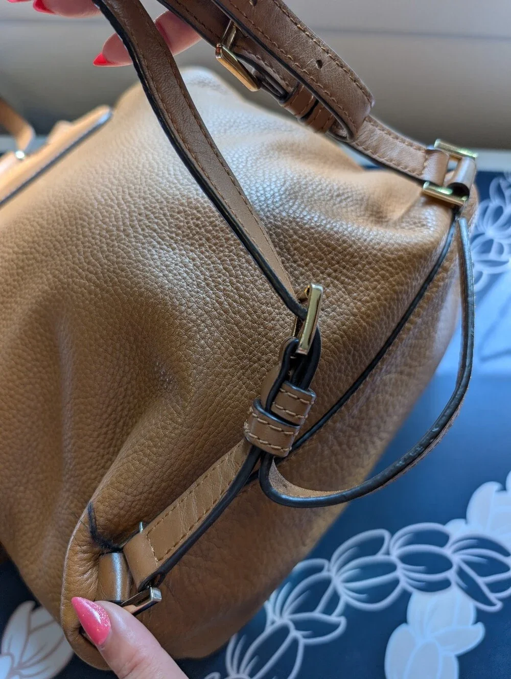 Authentic Michael Kors Raven Pebbled Leather Backpack